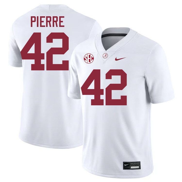 #42 Yhonzae Pierre Alabama Jersey,University Of Alabama Crimson Tide Football Jersey,Uniforms-White
